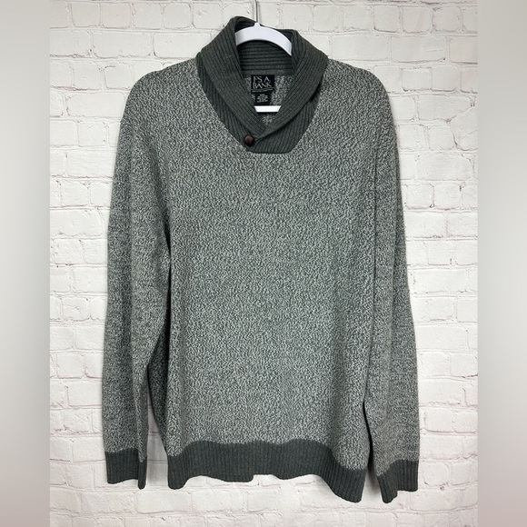Jos A Bank Sweater Mens XXL gray shawl collar Pullover‎ Executive Collection GUC - Picture 1 of 4